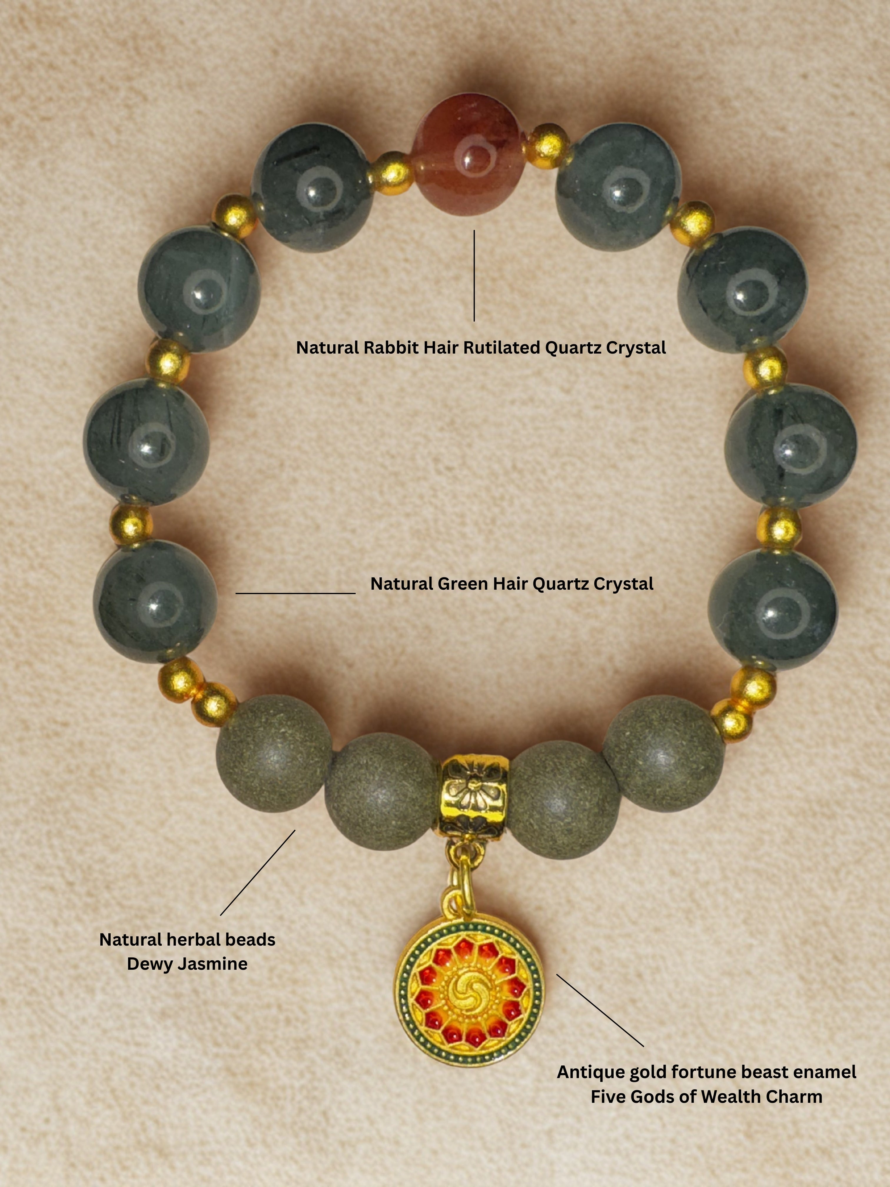 Jade Flame Fortune Bracelet