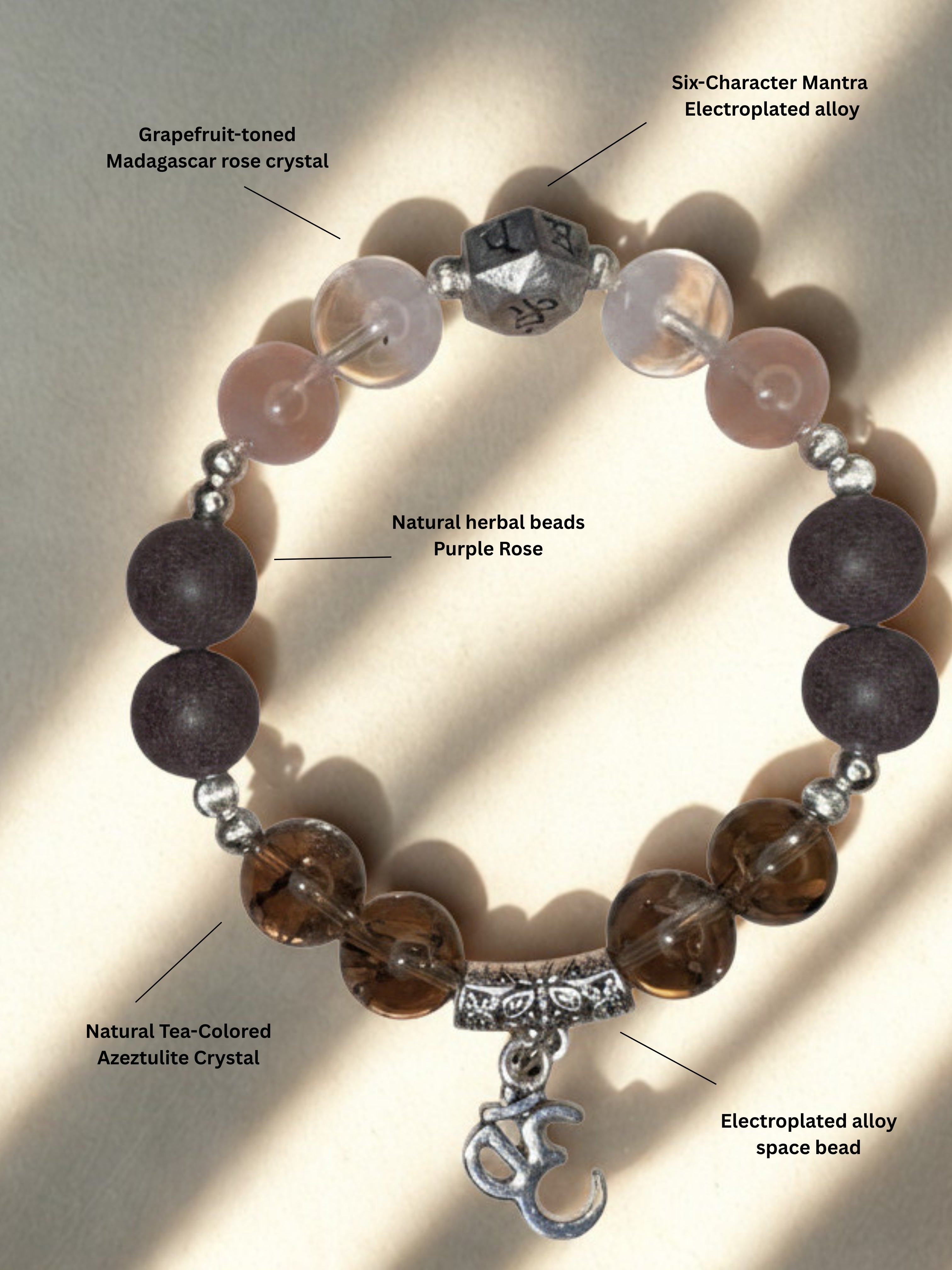 Zen Rose Mantra Bracelet